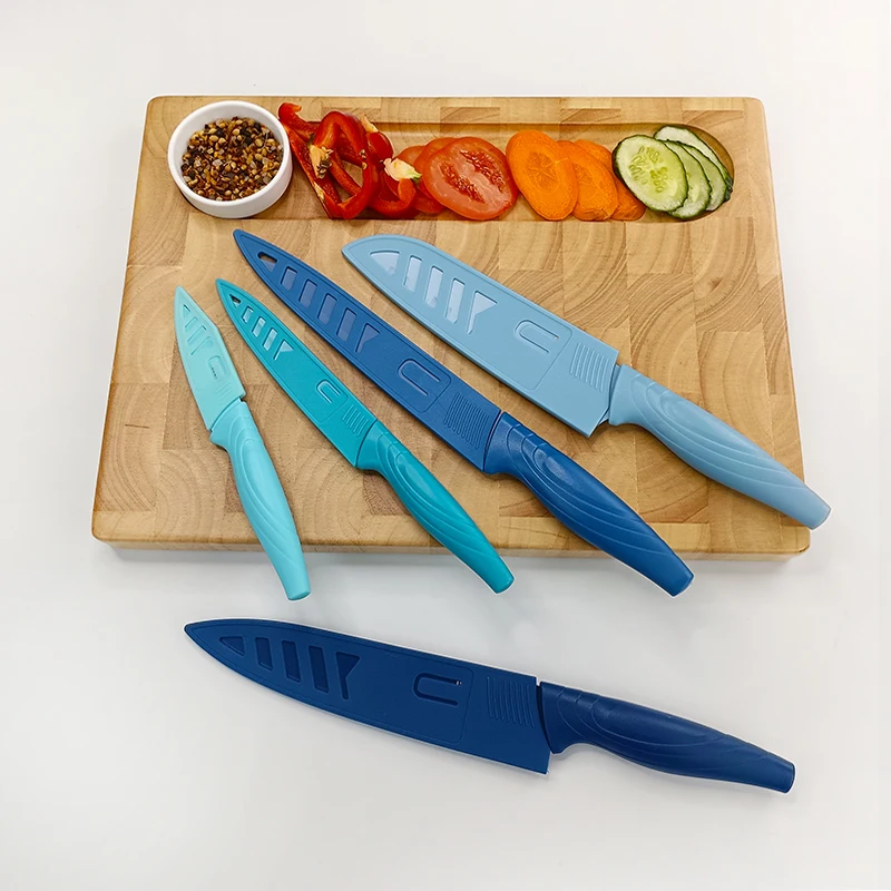 Wholesale custom kitchen chef knives & accessories 5 pcs colorful stainless steel Knife Set Kitchen
