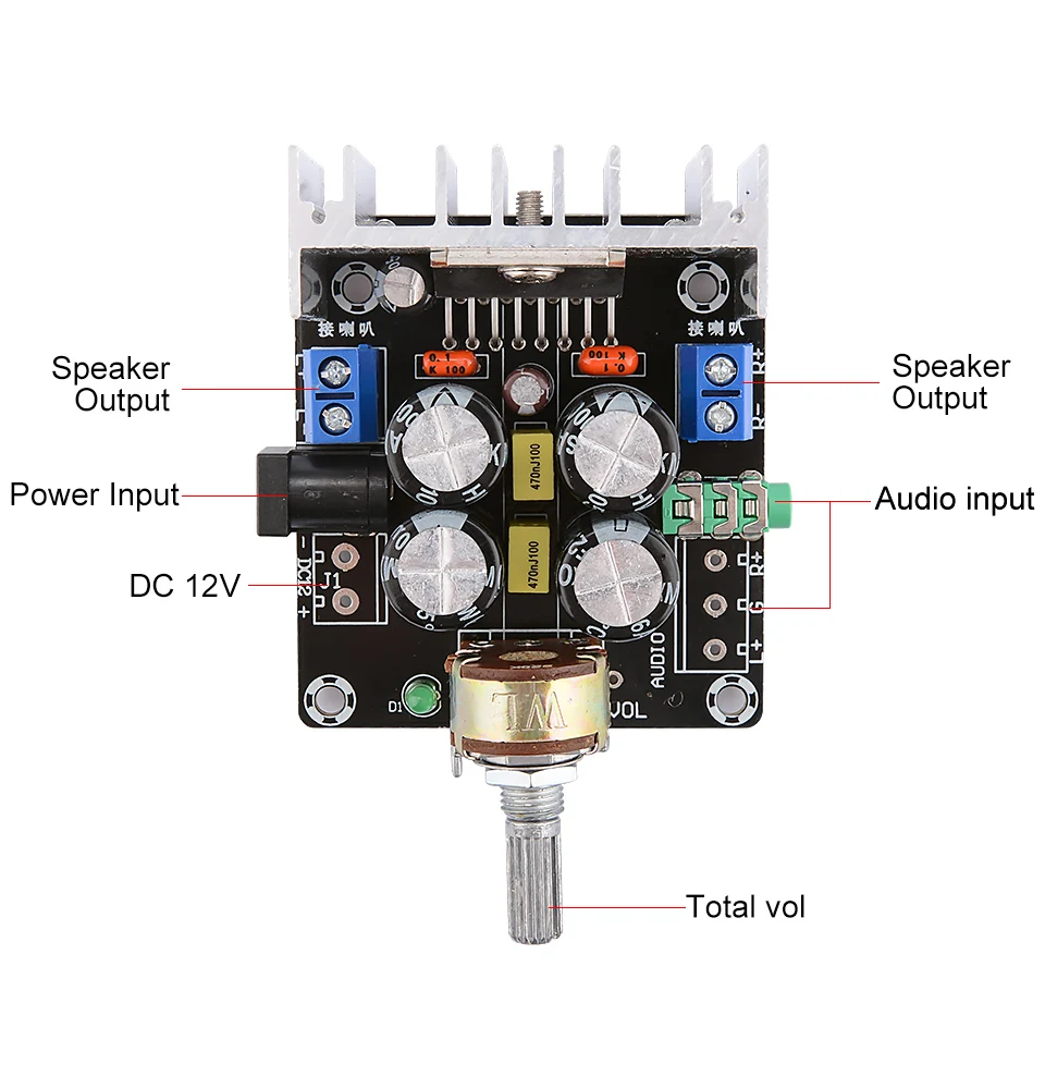 TDA7377 Power Home Amplifier 15Wx2 Audio Stereo Mini Amp DIY Bookshelf Sound Music Speaker Amplifier With Tone Control