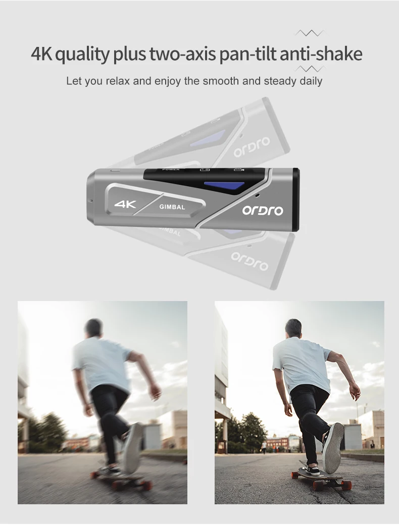 ORDRO EP7 от первого лица для пеших прогулок, Wi-Fi, видеоблогов цифровые переносной беспроводной небольшой видео в формате 4K UHD камера