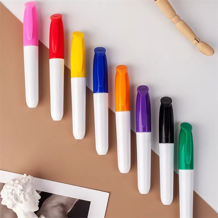 Erasable.Non toxic erasable customized whiteboard pen,fabric advertising white thick board mini marker pen marcadores