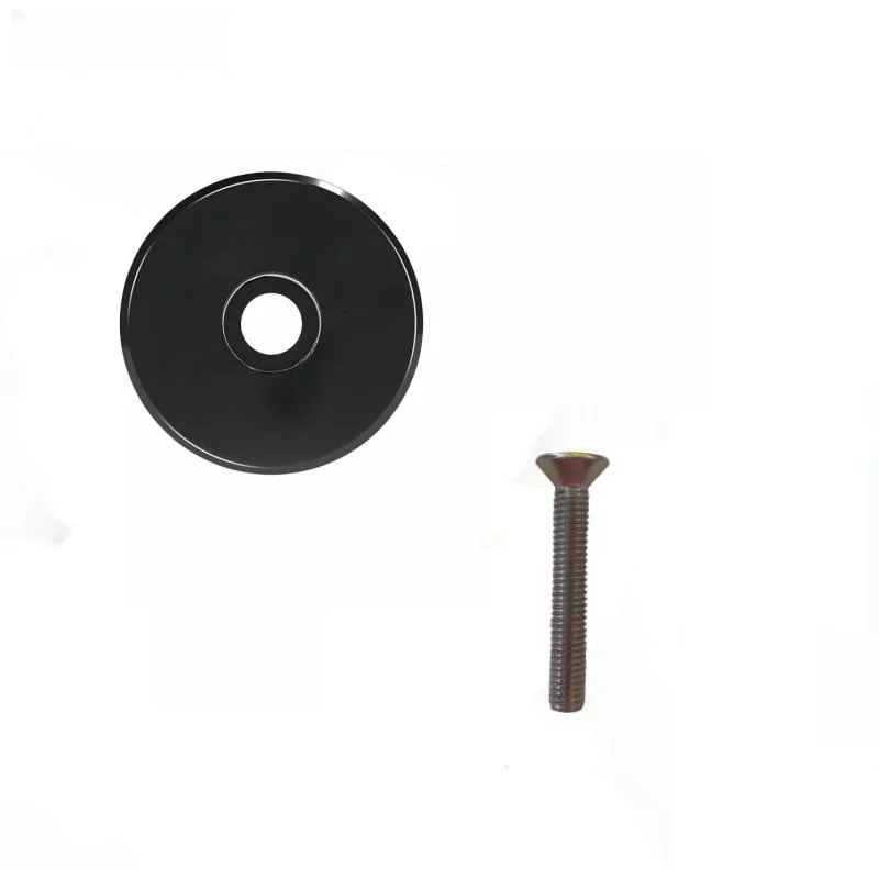 Bicycle Headset Top Cover Front Fork Stem Top Flat Caps (with a screw) Aluminum Alloy MTB Bike Parts Accessories