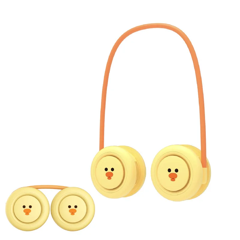 2023 New lazy hanging neck fan usb mobile portable unemployed outdoor storage hanging neck fan