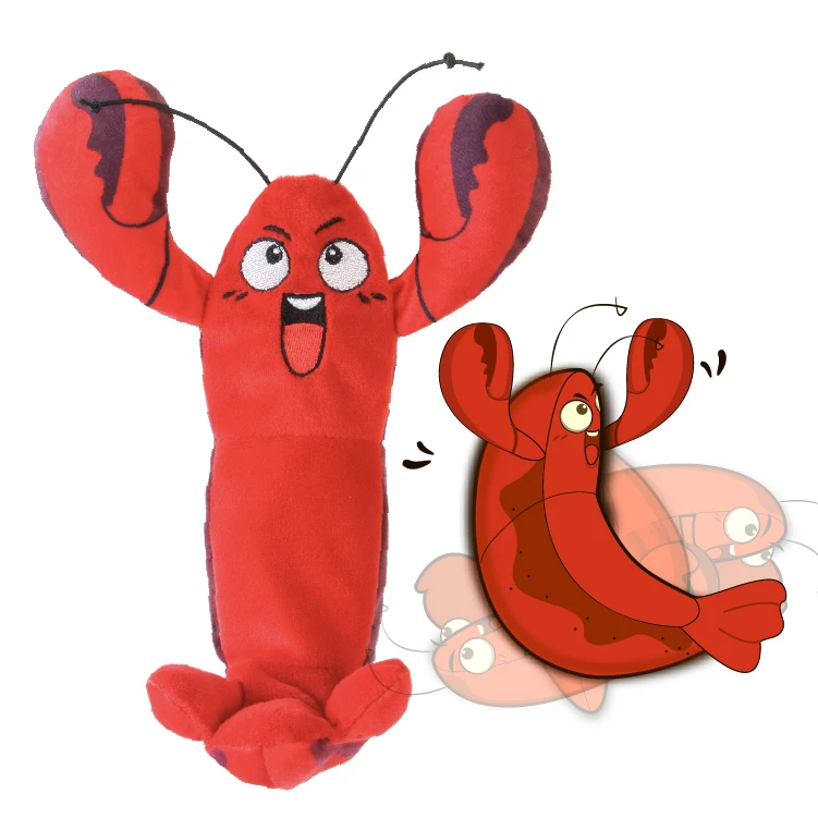 Low price Interactive Electric Crazy Flopping Lobster Design Cat plush Toys with Washable Outside