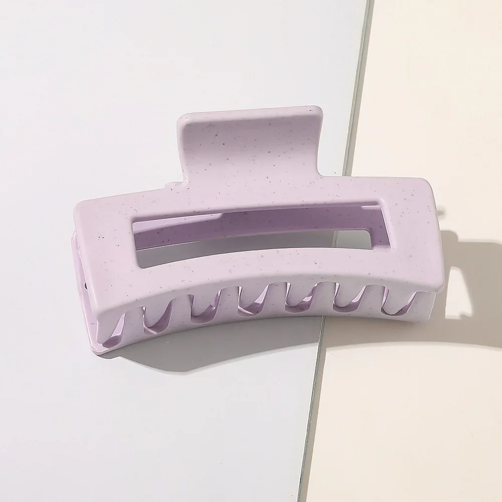 2022 New Candy Color Rectangle Hollow Claw Hairpin Women Simple Claw Clip for Hair Girls Hair Accessories Vintage Hair Clips