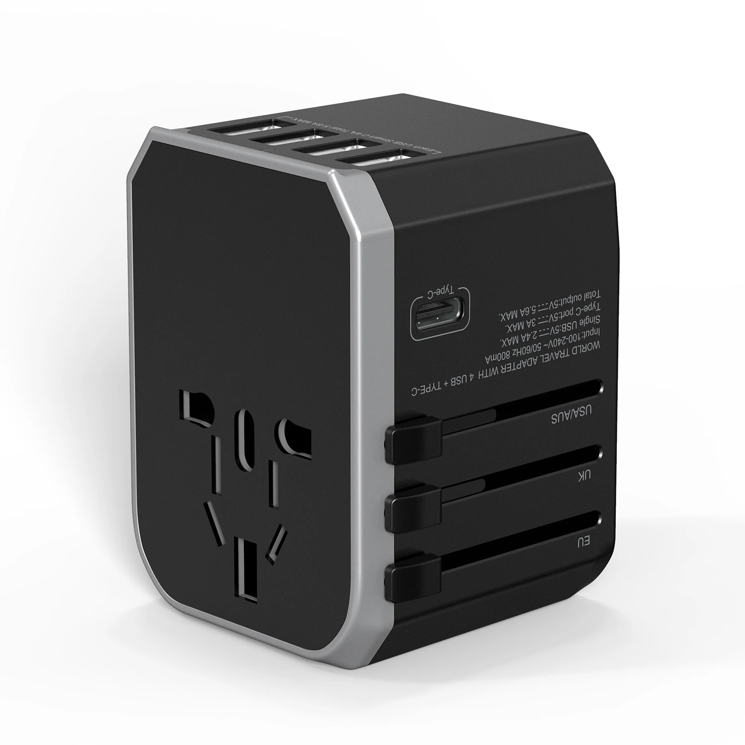 Wontravel горячая Распродажа, быстрая зарядка, Международный адаптер, универсальный дорожный адаптер с универсальной вилкой европейского стандарта с USB