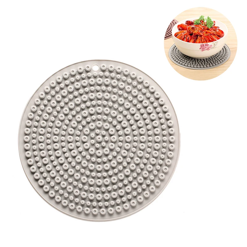 Heat Resistant Durable Silicone Table Mat Silicone Placemat Non-slip Pan Pot Holder Mat