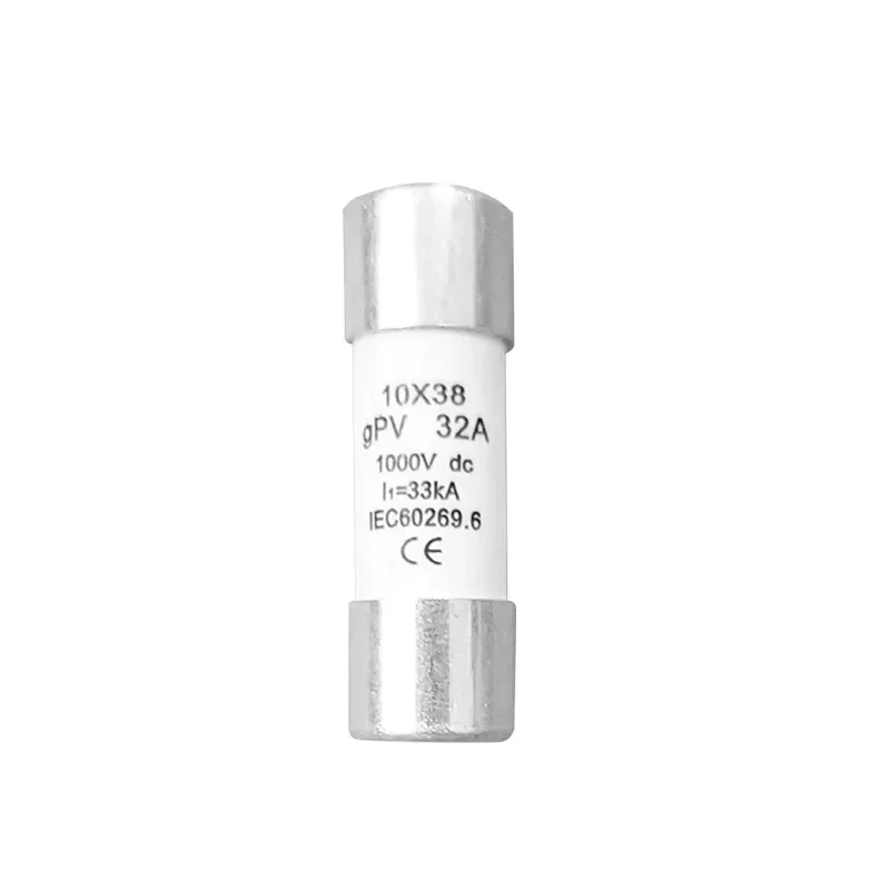 High quality QJC 1000V DC 10*38 PV Fuse Link 1-30A Solar PV Fuse  for Solar Fuse PV System