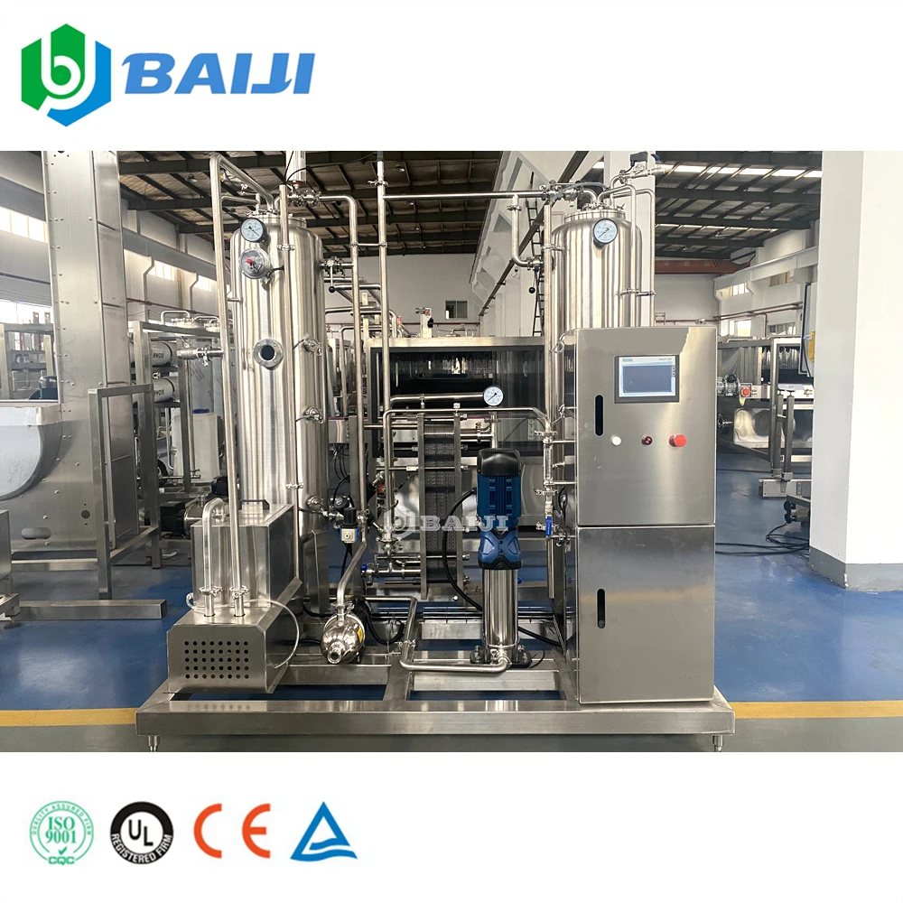 Complete automatic CO2 mixer carbonated beverage soft drink manufacturing making mixing plant machine