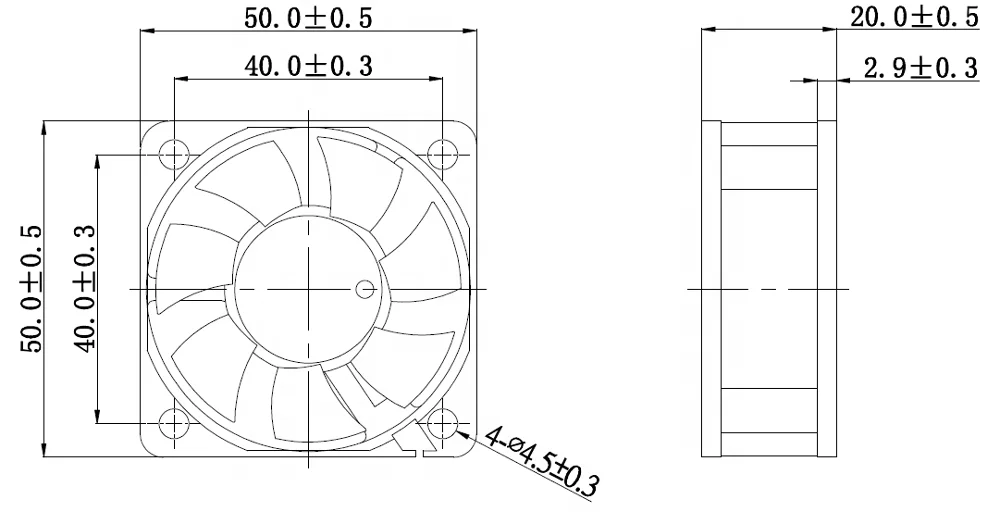 50mm 50x50x20mm 5020 12v 24v small dc brushless computer cpu axial fan mini powerful air cooler