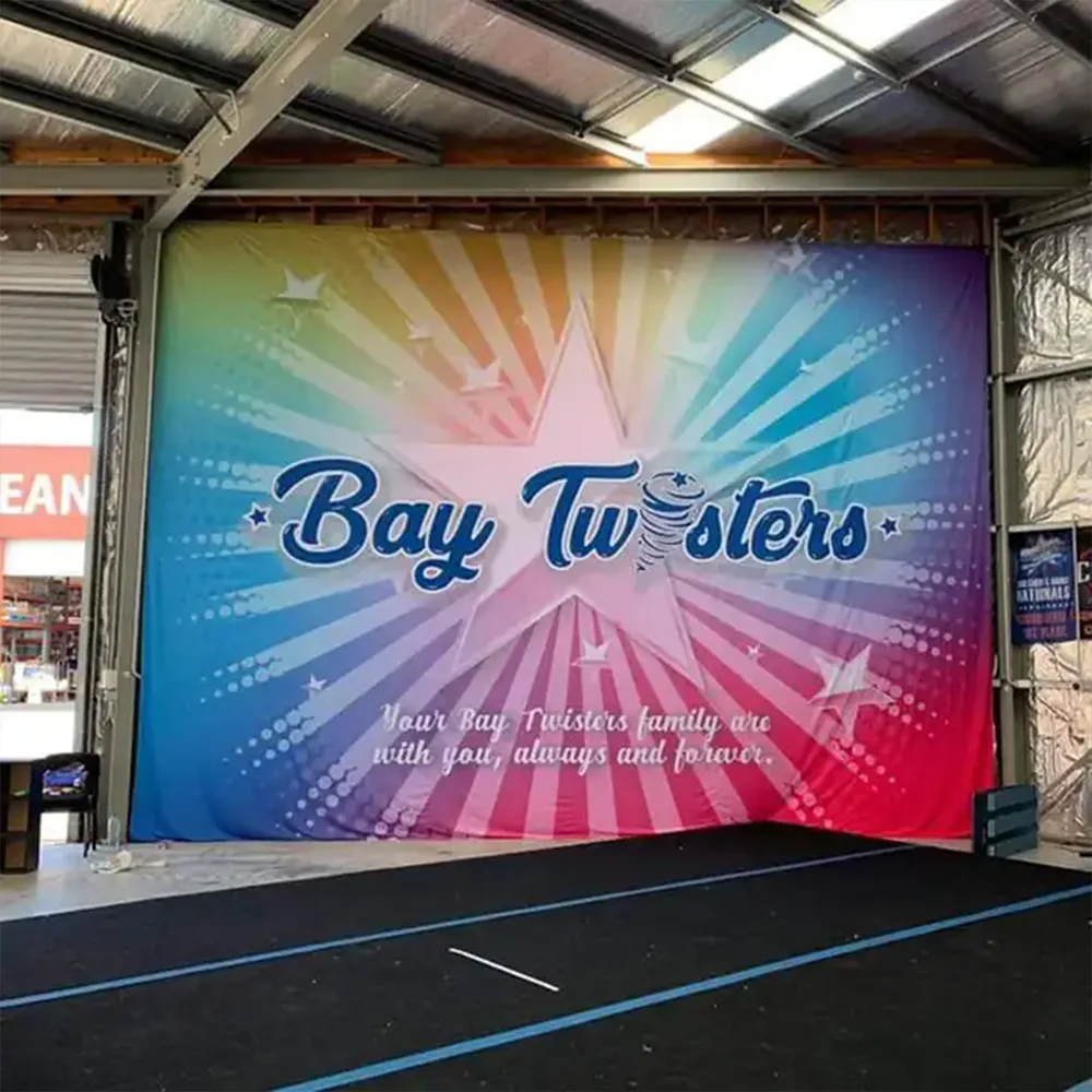 Big Advertising Banners Print OEM Graphic Large Fabric Backdrop Banner Printing for Wall Mounted
