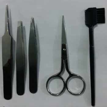 ASAP Eco-friendly Durable Nickel Plated Carbon Steel Scissors Straight Edge Stainless Steel Blade for Mustaches and Beards