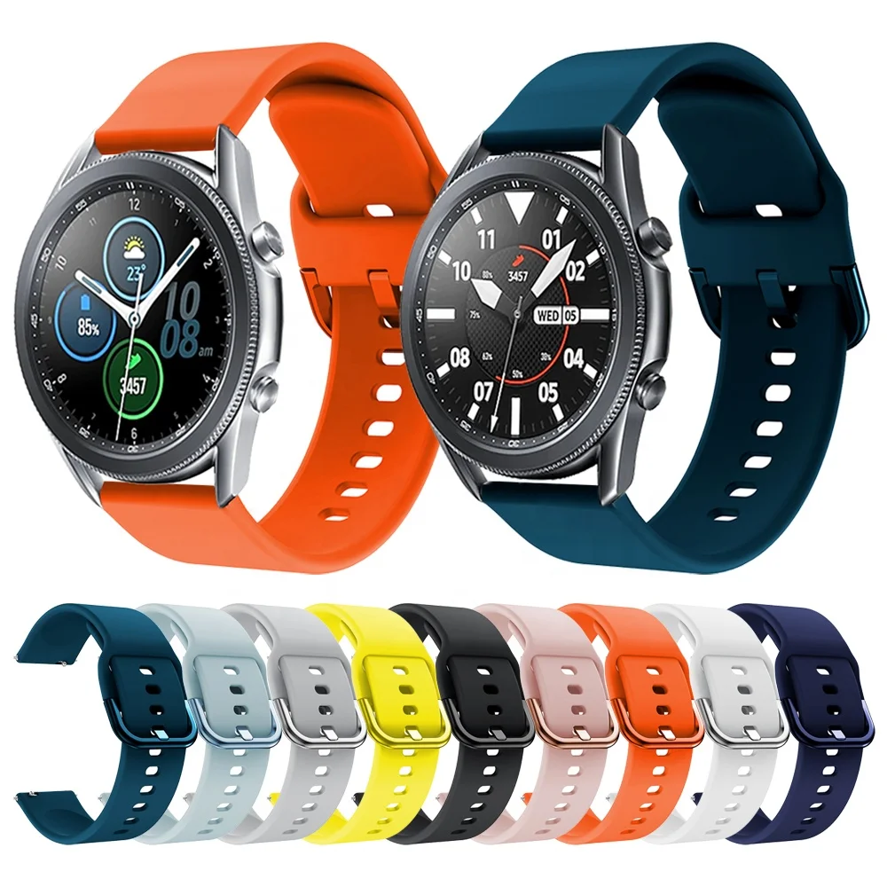 Factory Soft Silicone strap Bracelet 20mm 22mm Men Women for Samsung Galaxy Watch3 S3 S4 Active 1/2 S2 Gear Sport Watch
