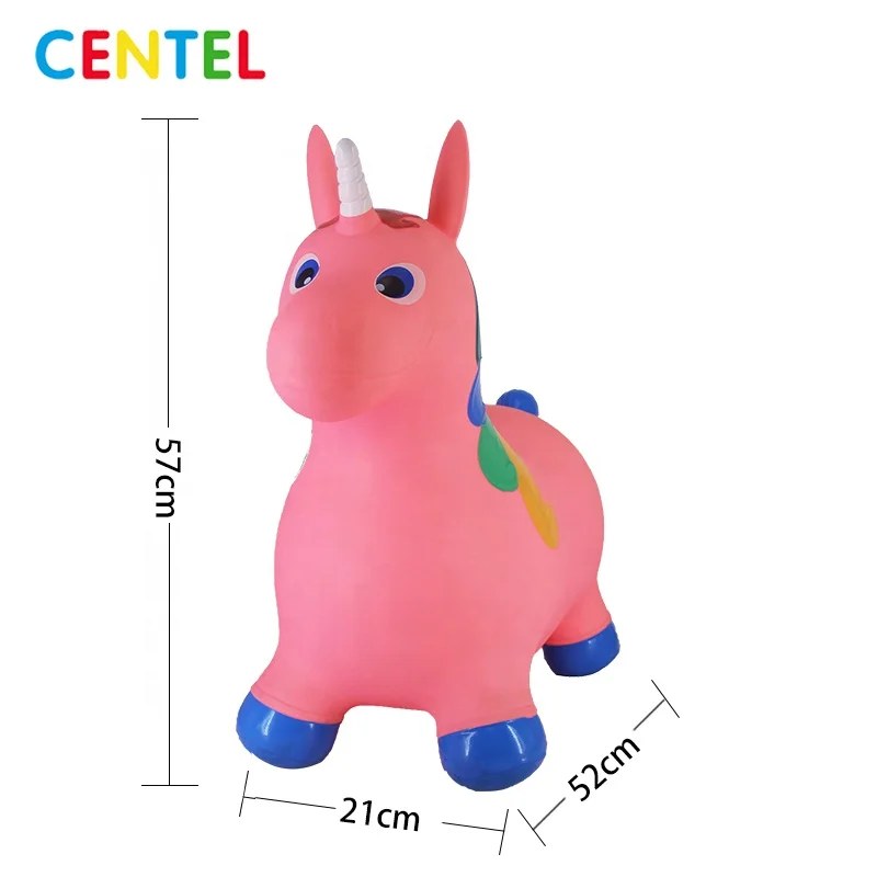 
Unicorn inflatable space hopper ride-on bouncy pony horse 