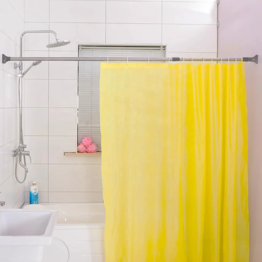 BAOYOUNI Stainless Steel Bathroom Extension Rod Shower Curtain Rods Hanging Rails 123-210cm