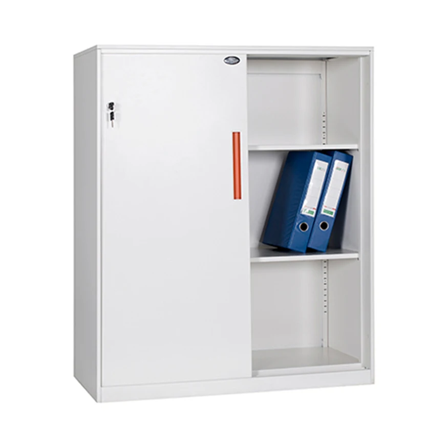 Sliding Door Steel File Cabinet For School/ Office/ Home KD structure steel file cabinet