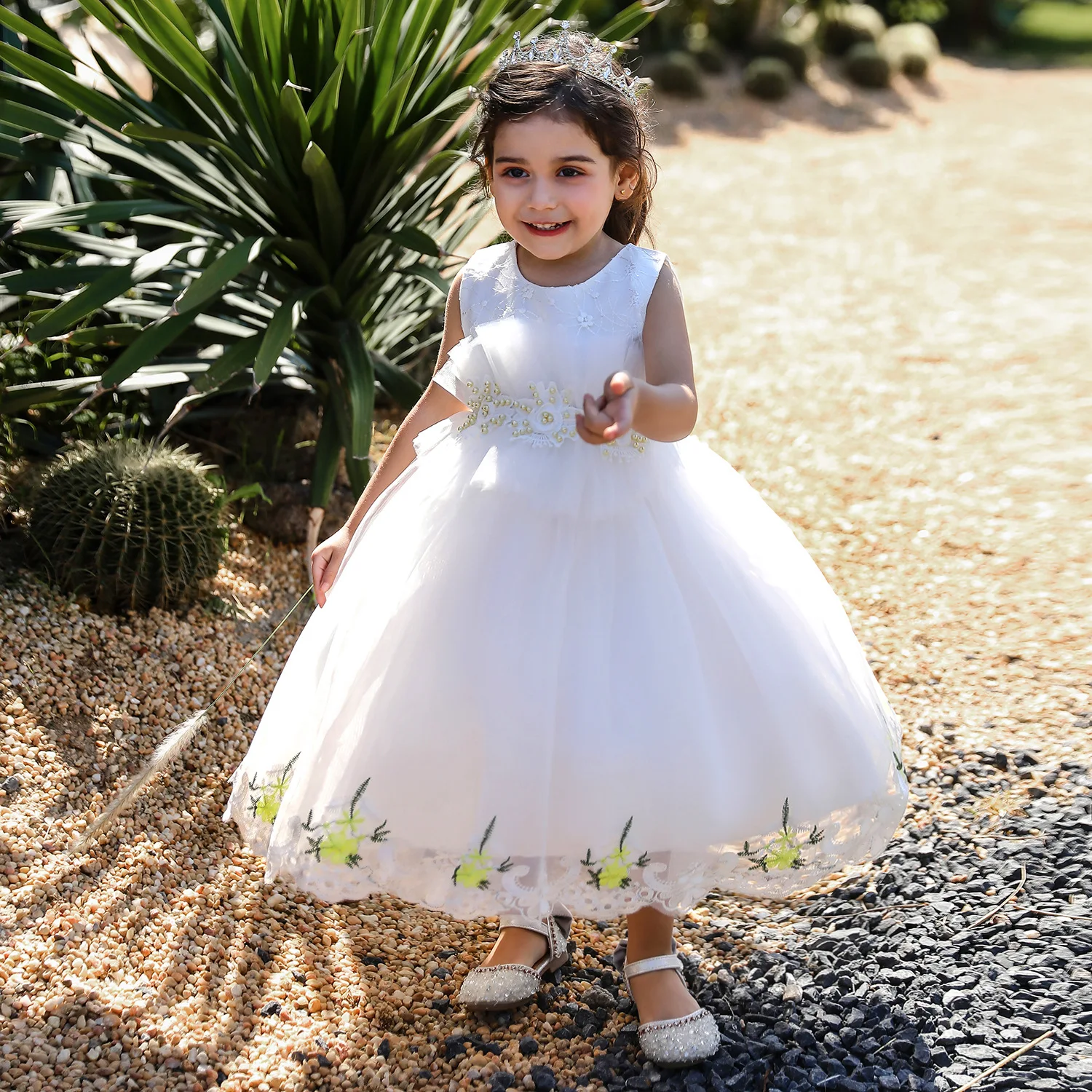 2022 Princess design Baby Girls Party wedding Ball Gown flower dresses for Children
