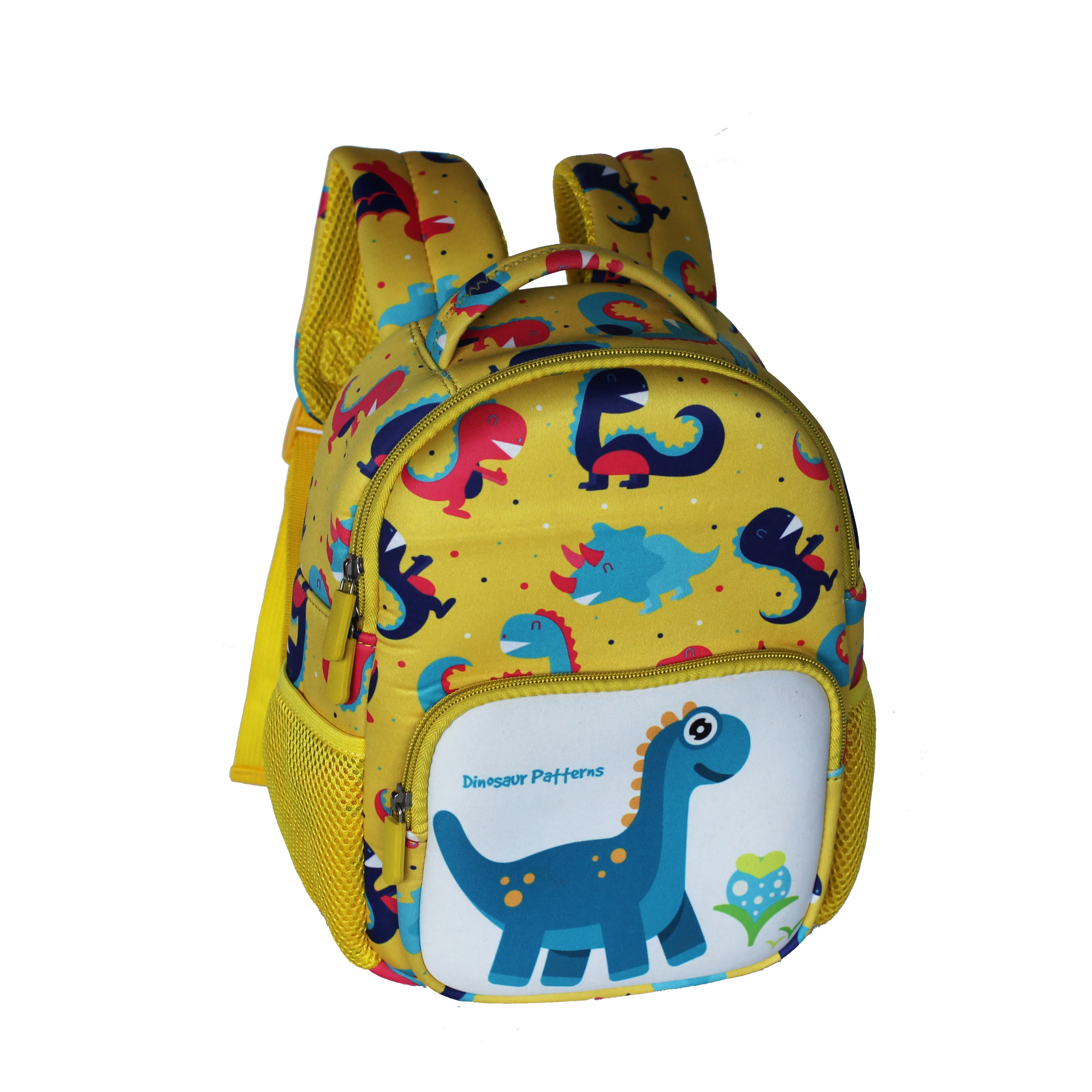 New design neoprenr cartoon dinosaur kindergarten children backpack kids school bags for girls boys