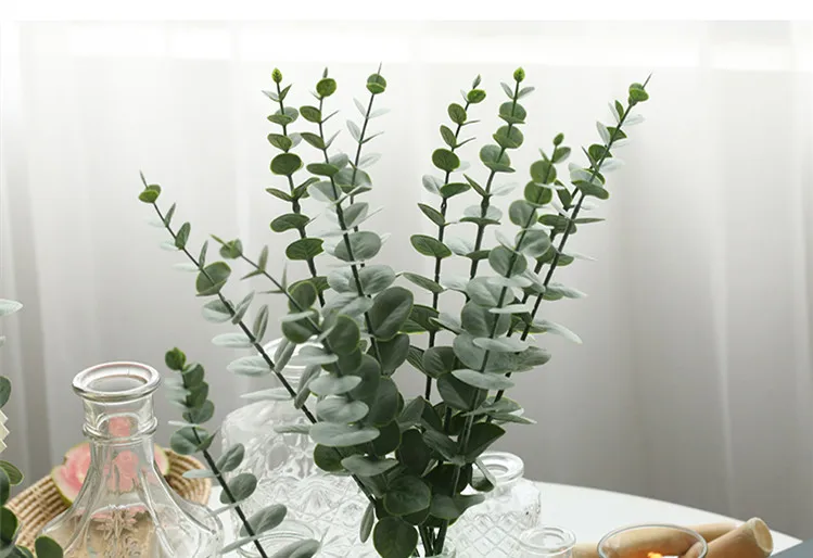 ins eucalyptus leaf branch small fresh  artificial  green plant artificial flower ornament flower arrangement Nordic style