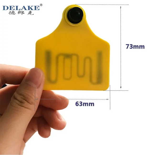 Delake квадратная катушка антенны Rfid коровы уха бирка 106 UHF 860-960 МГц электронная Ушная с считывателем