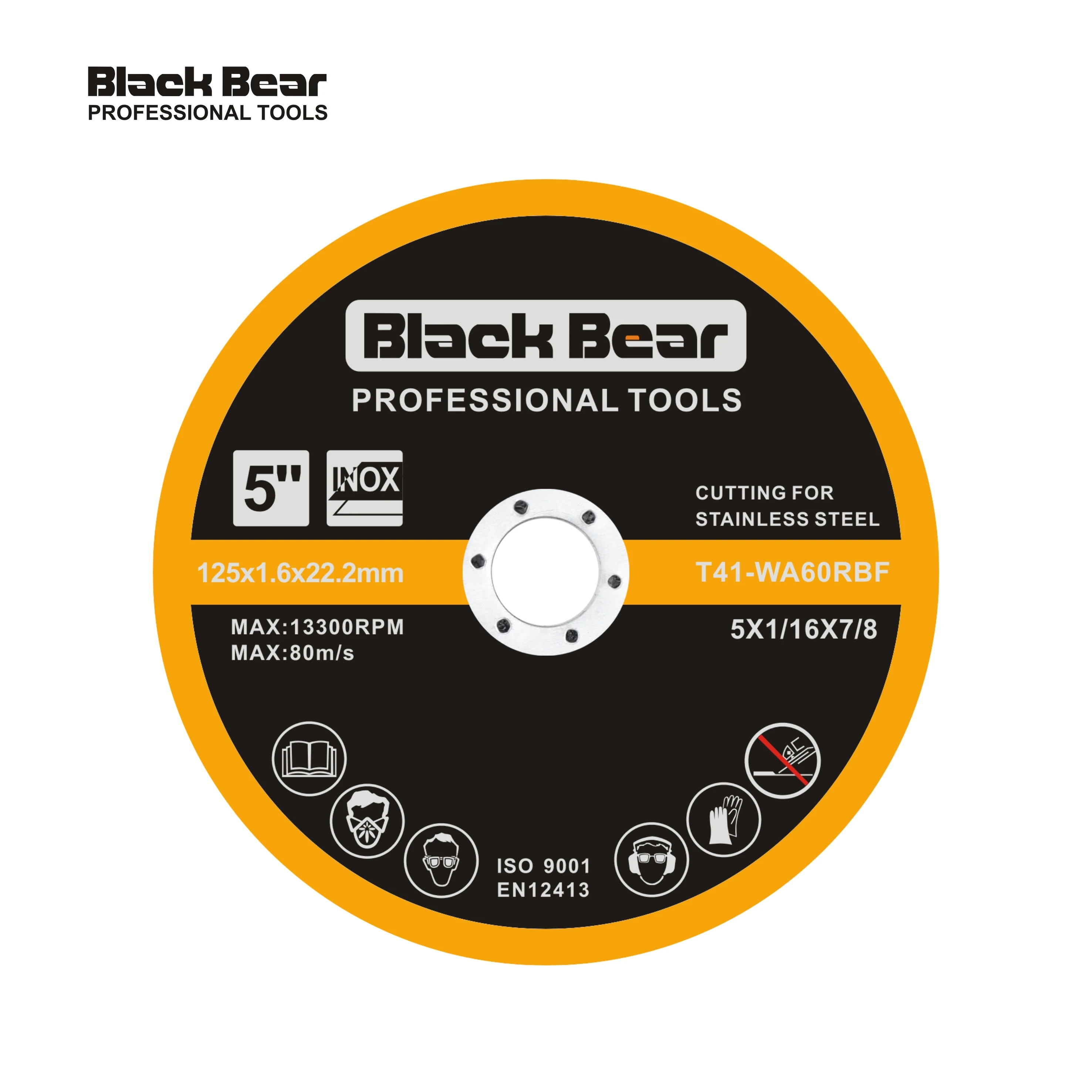 BLACK BEAR HOT SELLING 9Inch 230MM T41 extra-thin Cutting disc for stainless steel inox  abrasive cutting disc for metal