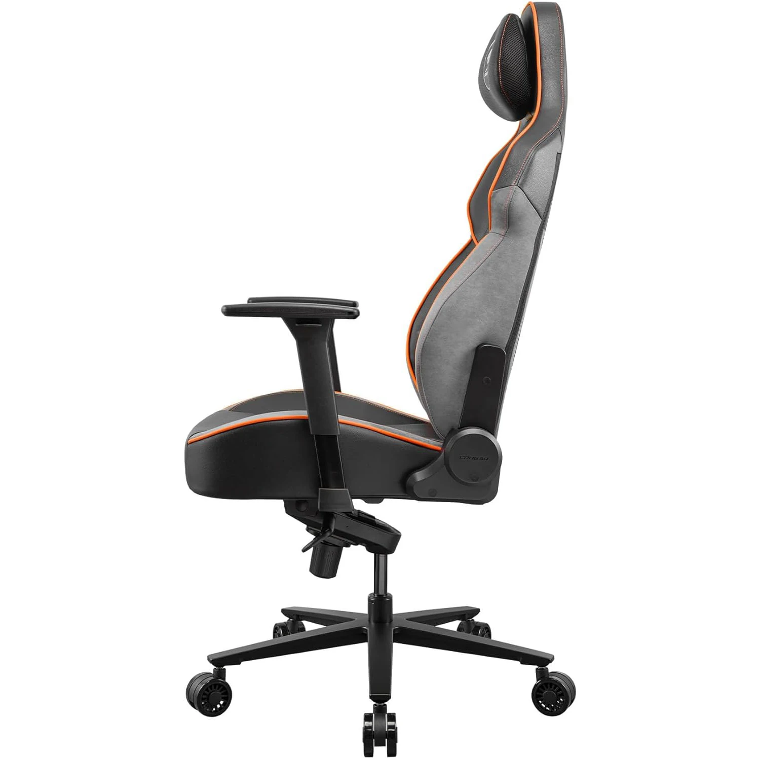 Cougar NXSYS AERO Orange Innovative Elastomeric RGB Fan Gaming Chair Mesh Magnetic head cushion and lumbar pillow