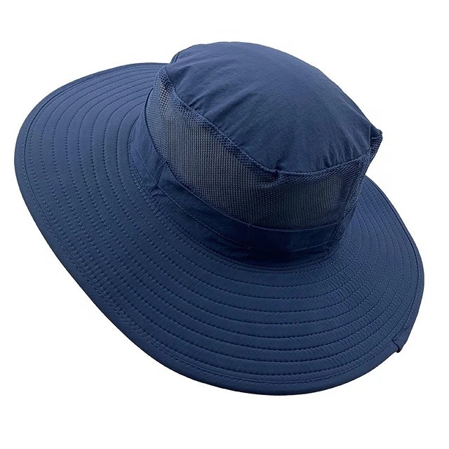 Factory Wholesale custom logo mesh breathable bucket fisherman hat UV Protection sun jungle hat quick dry wide brim bonnie hat