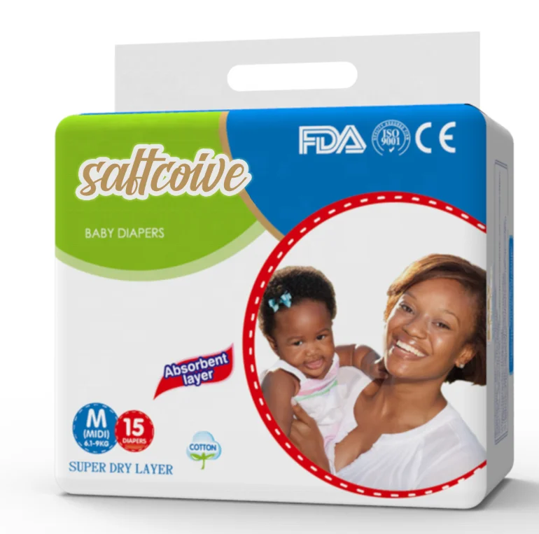 couche bebe Baby best quality wholesale price baby diaper supplier from China Material Fluff Pulp