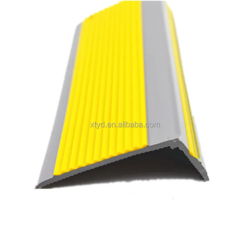Anti-slip Stair Edge Protection Wood Stair L Shape Anti Slip Pvc Rubber Strip Stair Nosing