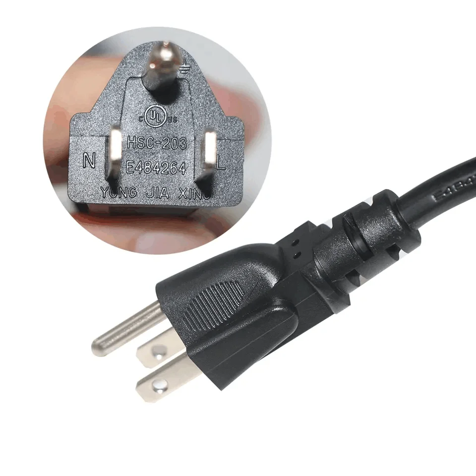 NEMA 5-15P на IEC C13 кабель 3-проводной прибор и шнур электроинструмента 6 футов 18 AWG