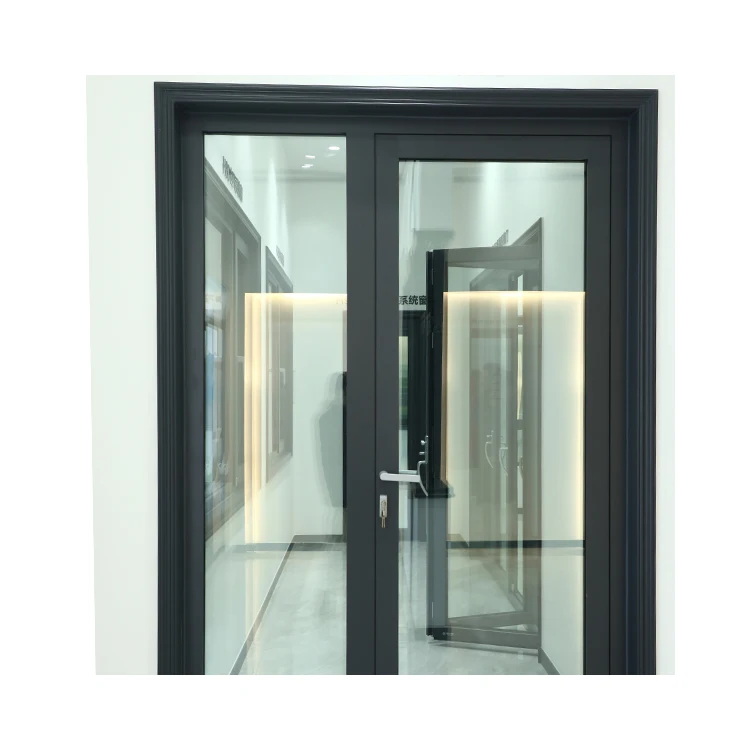 Aluminium Double Glass Slimline Swing Kitchen Casement Door Interior Bedroom Toilet Flush Door