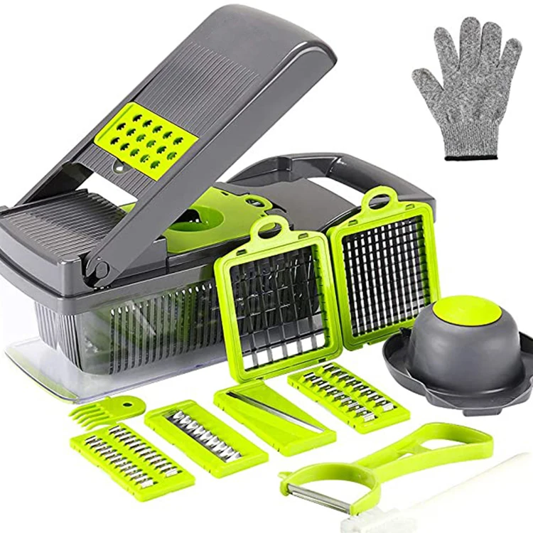 12 In 1 Hand Operated  Multifunction madonlin fruit vegetable dicer  chopper slicer machine electronic vegetable  Peeler chopper