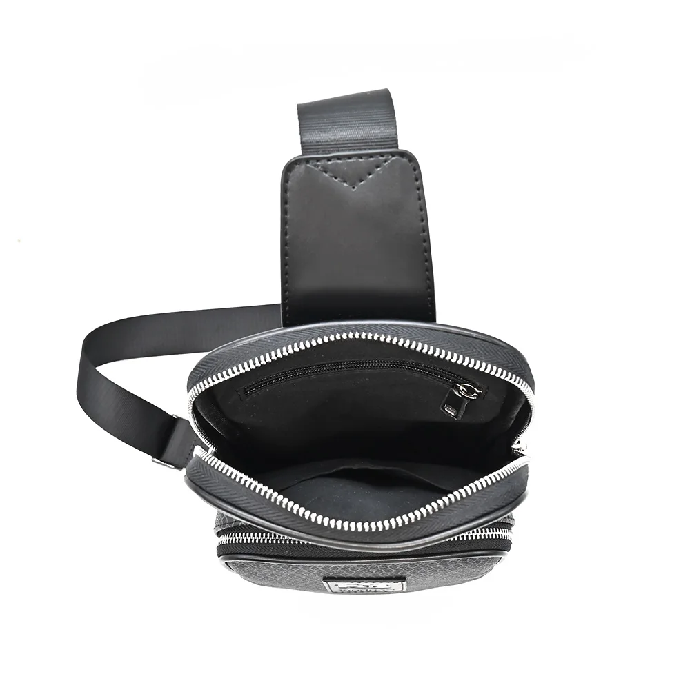 Custom High End Coated Canvas Mens Travel Bag on Chest Stylish Mens Chest Bags