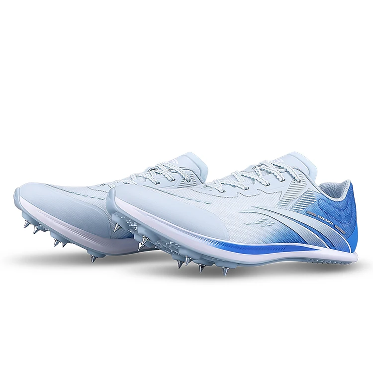 Thick sole sprint track and field nail shoes Body test competition men and women 911 black sole Lightning spikes Volandi