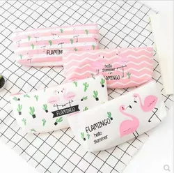 Wholesale Custom Korean Version Cute Canvas Creative Fresh Pencil Bag Contracted Student Pencil Bag Cartoon Animal Pen Bag