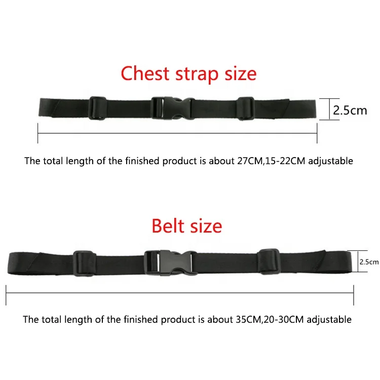 
Multicolor spot backpack non-slip chest strap can be customized backpack shoulder strap fixed school bag chest strap 