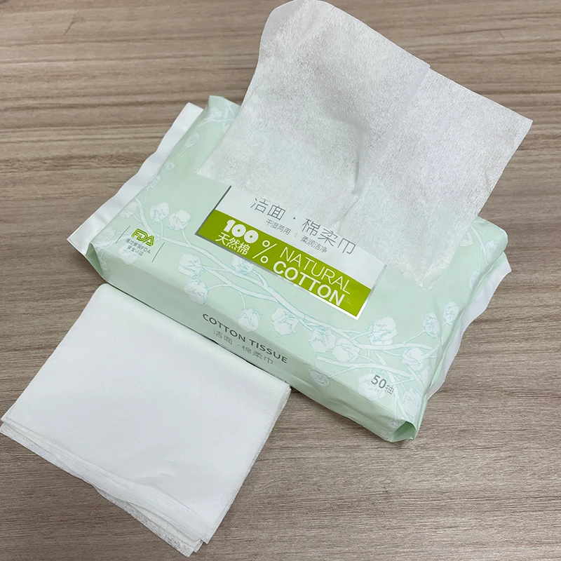 Wholesale Cleaning Customized soft extra thick white makeup removal disposable facial towel