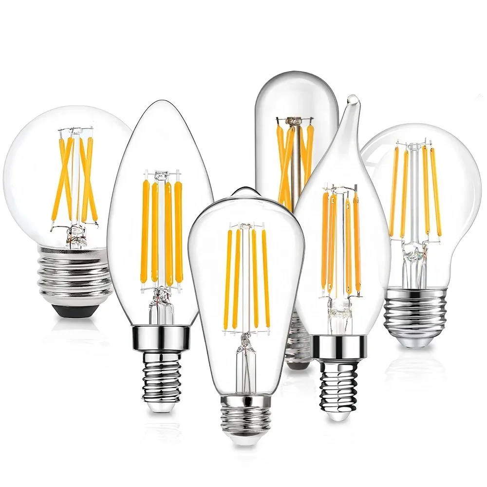 NEW ERP Led Filament Bulb E27 /E14 bulb 180-260V CE RoHS 210LM/W 5W=100W