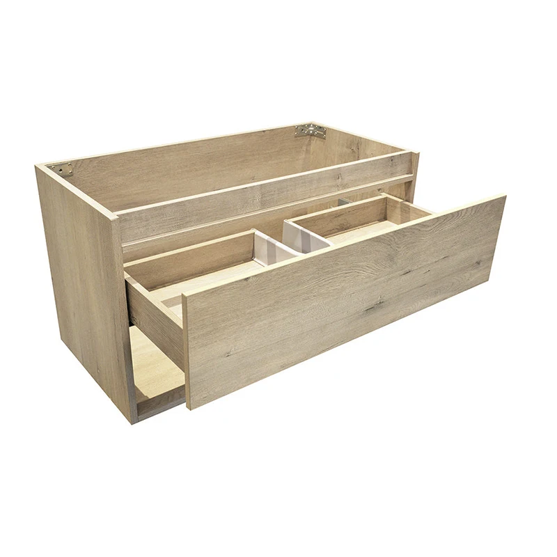 Custom made simple wall hanging solid wood bathroom vanity cabinets tan beige 120 cm 30 inch 36 inch