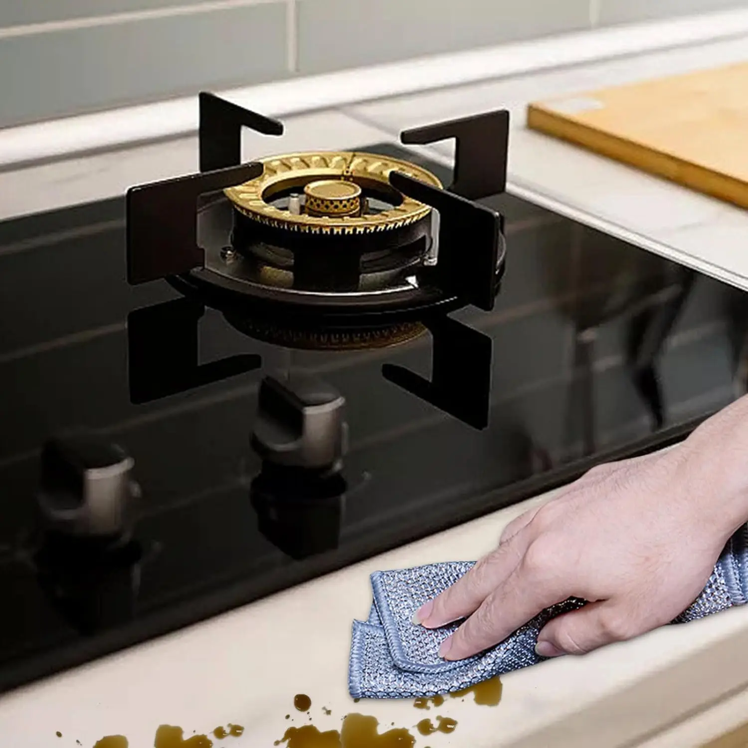 Mesh Cleaning Cloth Dish Towel Non-stick Oil Rag Steel  Wire Cleaning Rag Kitchen Pan Stove Clean Tools Dish Cloth Scouring Pad