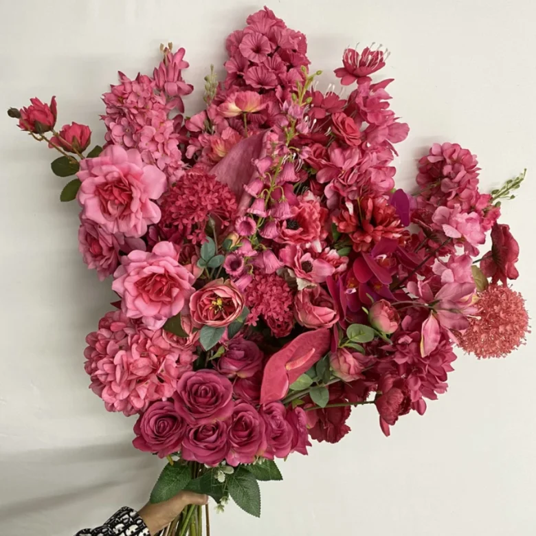 Other Wedding Supplies Centerpieces & Table Decorations Real Touch Artificial Silk Red Roses Flowers Coated Center Piece Outdoor