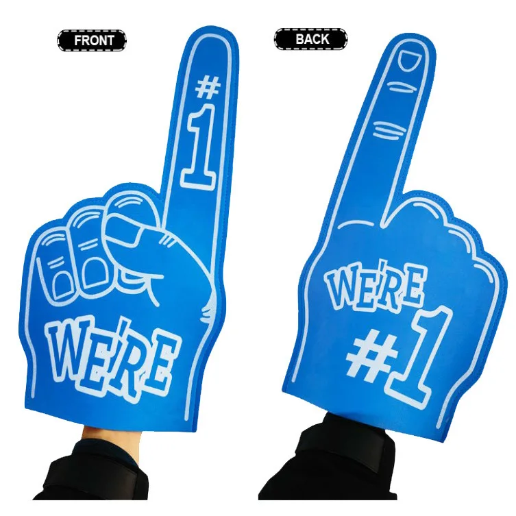Custom Logo Printing Sports Fans Big Giant Mini Eva Foam Finger Hand Gloves Foam Palm hand for Game Cheering