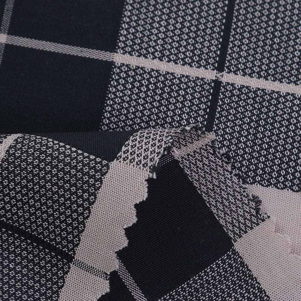 fancy checked yarn dyed shirting fabrics 100 cotton low moq