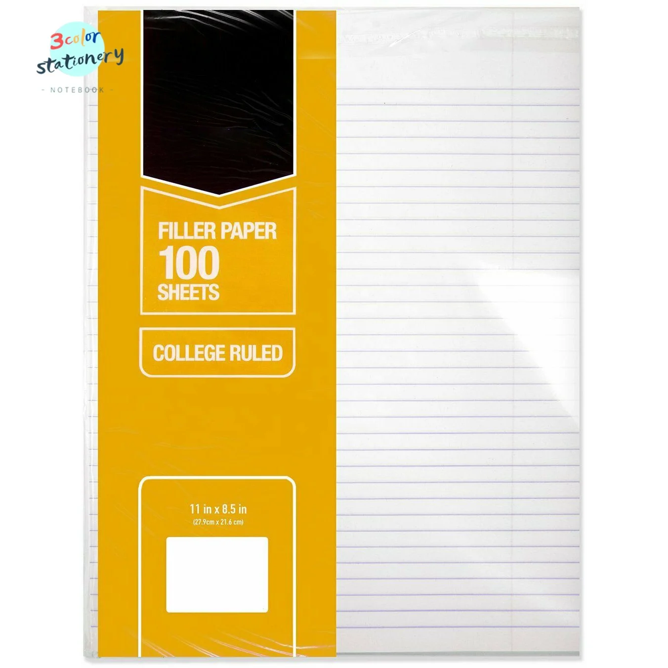 
College Ruled Loose Leaf Filler Paper 100 Sheet 11 x 8.5 Inch 6 Pack 