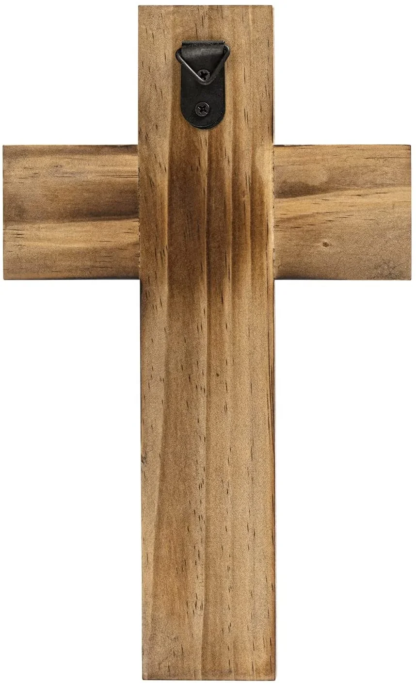 jesus cross wood, natural handmade wall wooden religious christian cross with blessing design church home decor wooden crucifix