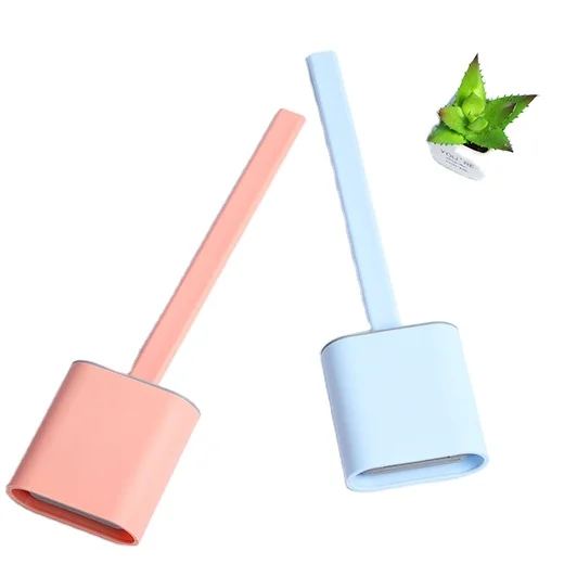Durable non scratch bristles TPR toilet brush for bathroom to clean toilet corner easily