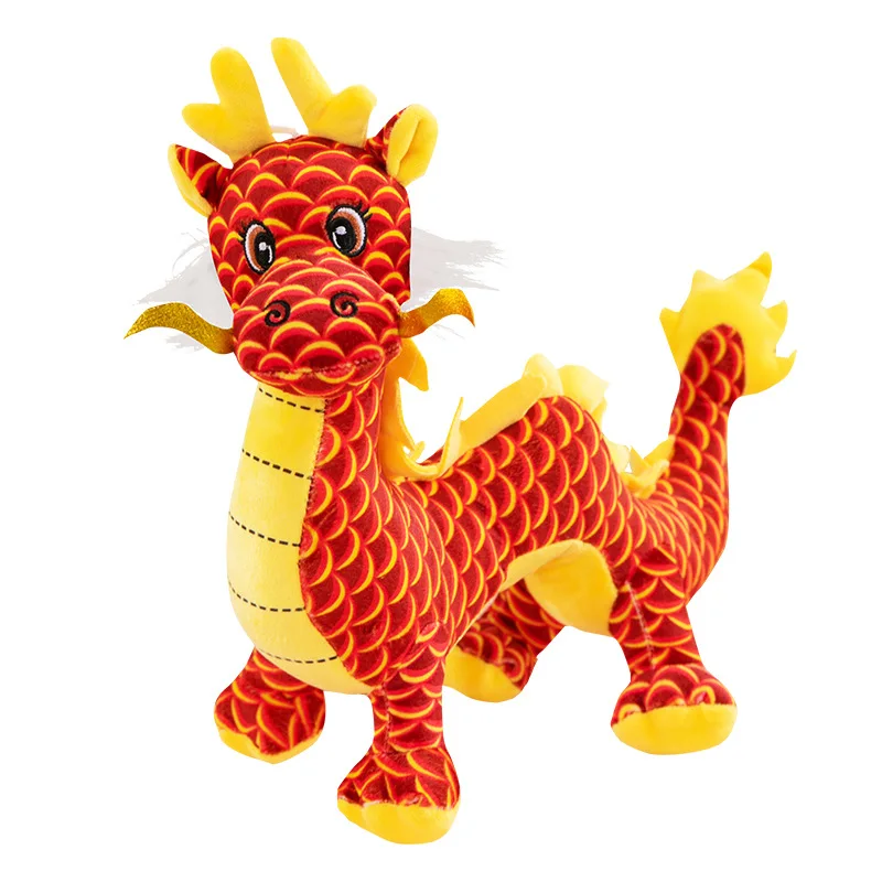 New Cute New Year Mascot Life-like Dragon Plush Toys Chinese Dragon Stuffed Animal Plush Toy