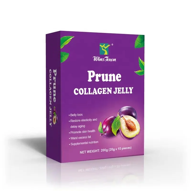 Supplemental nutrition prune collagen jelly belly loos restore elasticity and delay aging promote skin health collagen jelly