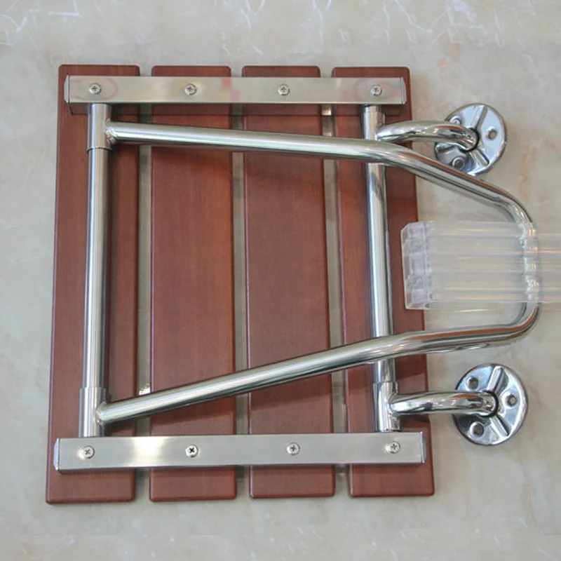 
YUSUN Hot Sale Wood Wall Mounted Shower Seat Folding for Bathroom 