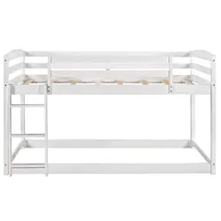 Twin bed frame furniture solid wood double kids child bunk beds price lit superpose