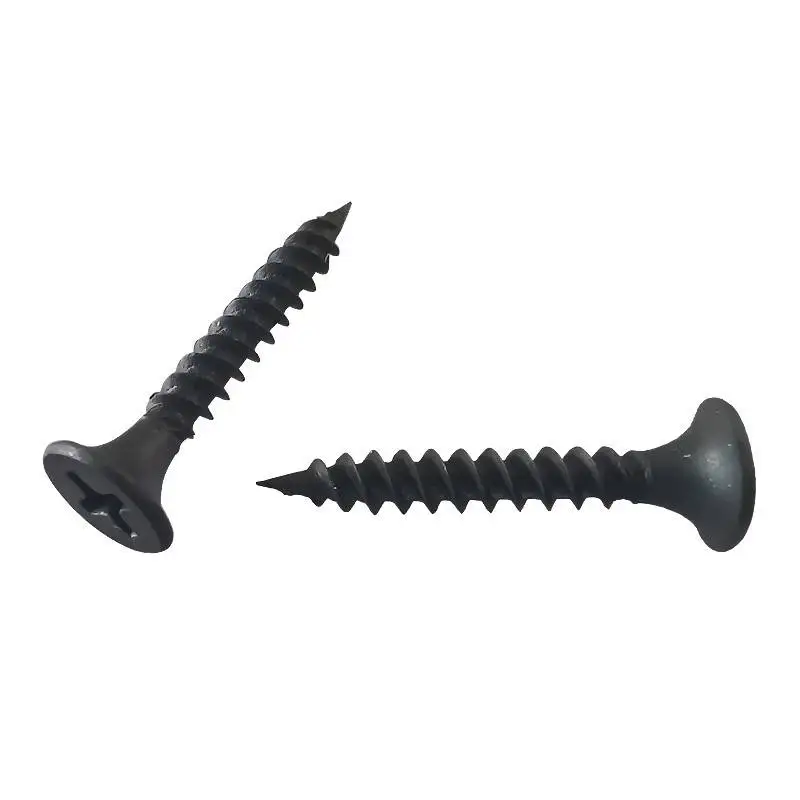 China fastener manufacturer drywall screw Gypsum screw fine course thread Black grey phosphorus